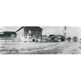 Wedding Procession in front of Methodist Church, Gill St