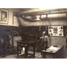 Interior printing office of The Evening Telegraph
