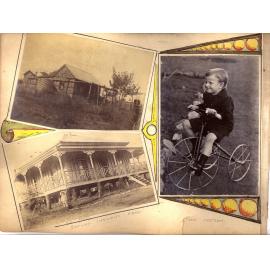 SH Ineson’s House with Edward Ineson in front, Tom Ineson on tricycle