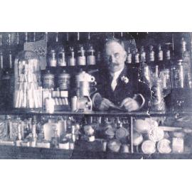 Arthur Bailey in a Chemist shop