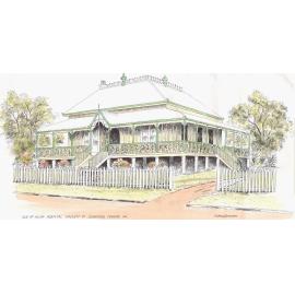 Mt Alma Hospital, Hackett Terrace sketch