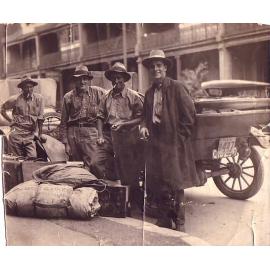 Walter Harrison and Reginald Halse with All Souls staff on Brisbane trip 1923