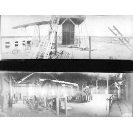 Exterior and interior views of an unknown mine or mill