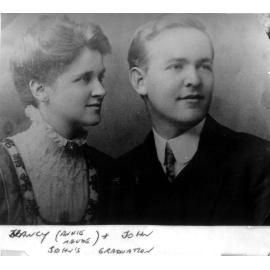 John J Clark (dentist) and Annie Maude at John’s Graduation