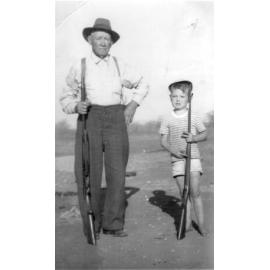 Charlie Archer and John Colless, Oldest and Youngest Members of the Gun Club