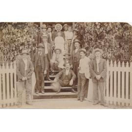 Group of People on steps of the Corinda Hotel