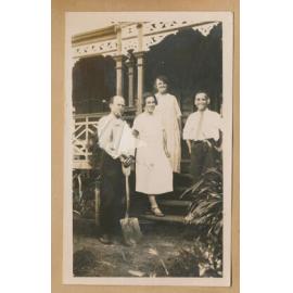 Laun Residence, Paull Street, Charters Towers with Mr Laun in front