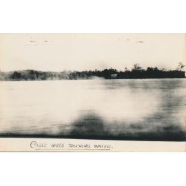 Cables of Flying fox touching Floodwaters at the Pumping Station, Burdekin River, 1927
