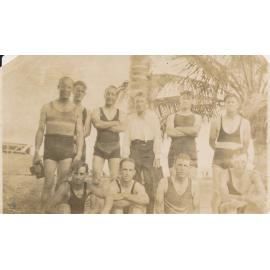 Group of Male Swimmers at the Beach