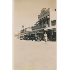 Gill Street looking towards Ben Toll’s Building the site of the present Philip Leong Supermarket (now Woolworths) 1950s