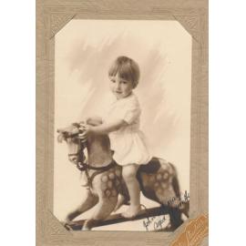 John Moran on a rocking horse 1930