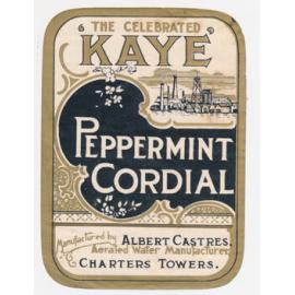 Kaye Peppermint Cordial label