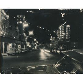 Gill Street Illuminated for the 1972 Centenary Celebrations - viewed from Mosman Street