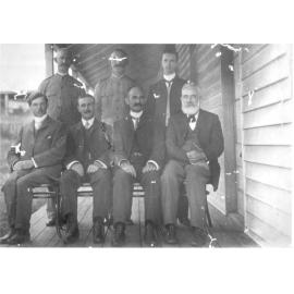 Group of Seven Men, Charters Towers Courthouse verandah