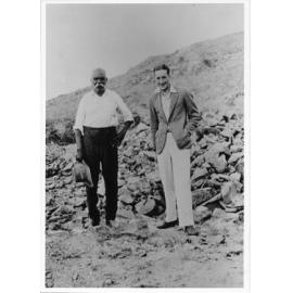 Jupiter Mosman in 1929 Standing on the Spot Where He Found Gold in Charters Towers, in 1871