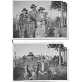 Robert S Rollinson, Grandfather to Spencer Mills with other people in a garden
