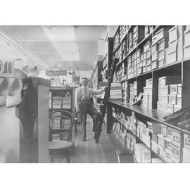 James Edward Rollinson Working in a Shoe Shop