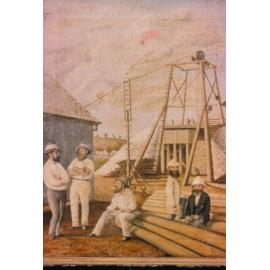 Five Mad Germans painting: Pfeiffer, Paradies, Riedrich, Harman, Romburg