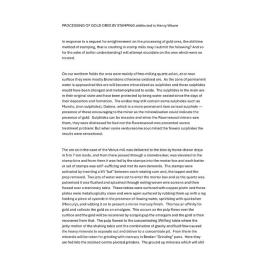 Processing of Gold Ores by Stamping
