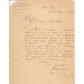John Ahern Letterhead, 1900
