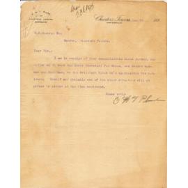 EHT Plant, Letterhead, 1895