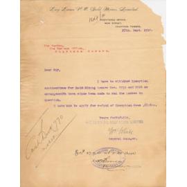 Day Dawn PC Gold Mine Limited Letterhead, 1910