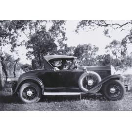 Anne Tolano driving Phil Tolano’s 1929 Buick