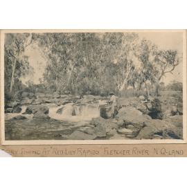 Fishing at Red Lily Rapids, Fletcher River