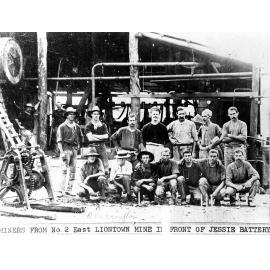 Miners From No 2 East Liontown Mine In Front of the Jessie Battery