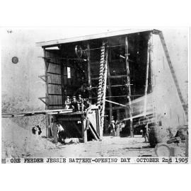 Ore Feeder at the Jessie Battery, Liontown, on Opening Day, 1905