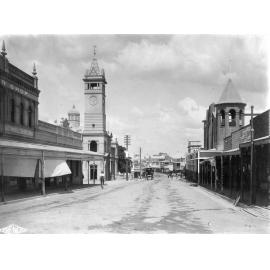 View of Gill Street from Mosman St, with Post Office and Daking Smith/ Pollard’s