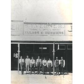 Staff Outside S T Verner, Tailor