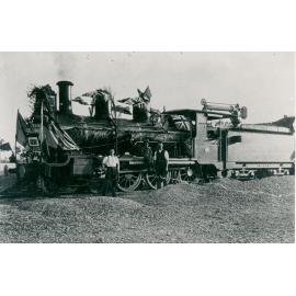 Steam Engine Carrying Railway Employees To Picnic