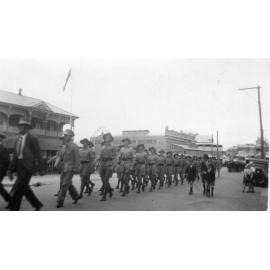 Procession up Gill Street with Army Cadets at front