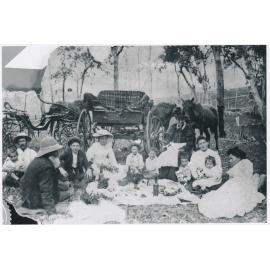 Early Generation of Wooster Family Picnicking in the Bush