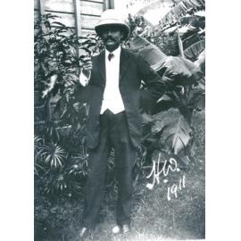 Horace Theodore Wooster posing with pipe
