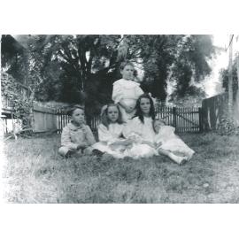 Group of Children in Front Yard in Mary Street
