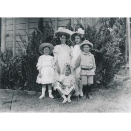 Group of Wooster Children in Backyard in Mary Street: