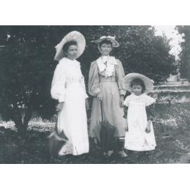 Two Unknown women with child
