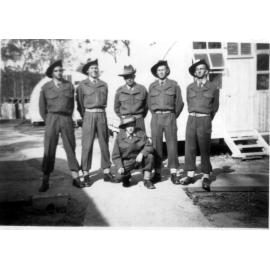 National Service members Ken Sellars, G Stanger, Stack, Johnson, Heath Sabadina, Keith Shaw, WACOL 1951