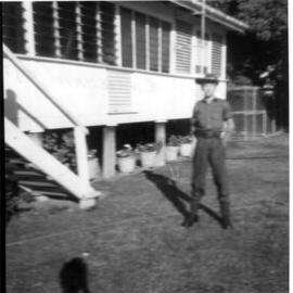 Gary Laneyrie in cadet’s uniform out front of Towers Street House