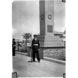 CMF Guard at the Opening of the War Memorial, Gill Street, November 1955